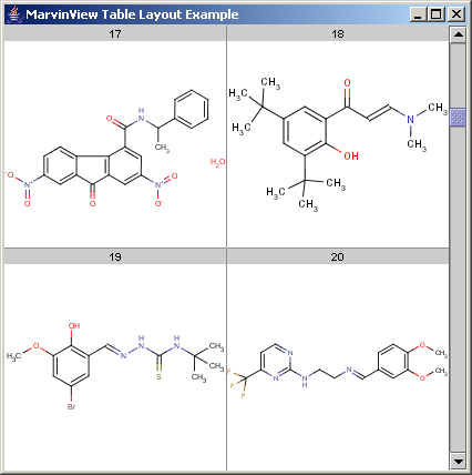 MarvinView table layout example
