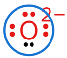 An oxygen atom with lone pairs