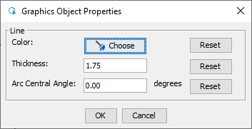 Graphical object properties dialog 2