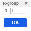 R-group dialog without auto numbering