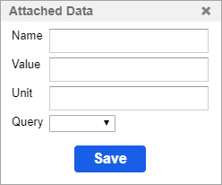 The attached data dialog