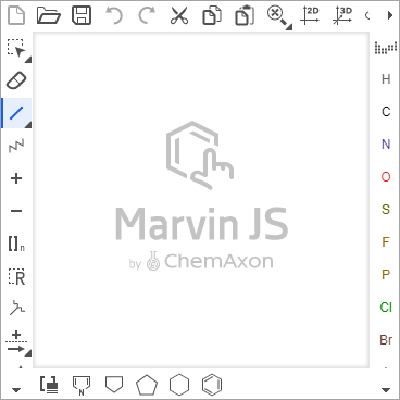 A Marvin JS editor with slide toolbars