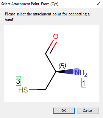 Select attachment point dialog