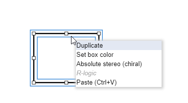 Context menu invoked on a graphical object