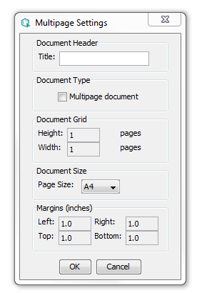 Multipage settings dialog